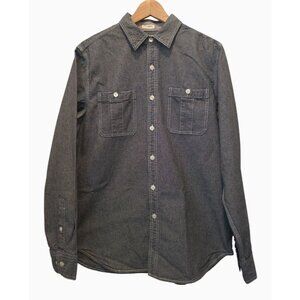 FOSSIL 54 Vintage Fit Long Sleeve Gray Button Up Shirt Men's Size L